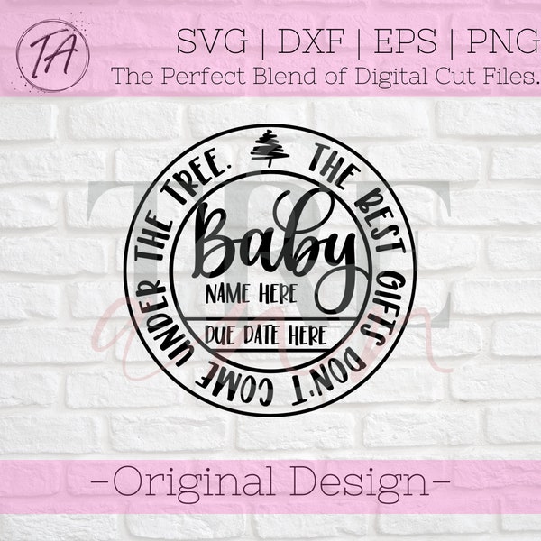 Pregnancy Announcement svg - Christmas Pregnancy Announcement svg - Ornament svg - Baby Announcement svg - We're Pregnant Christmas svg