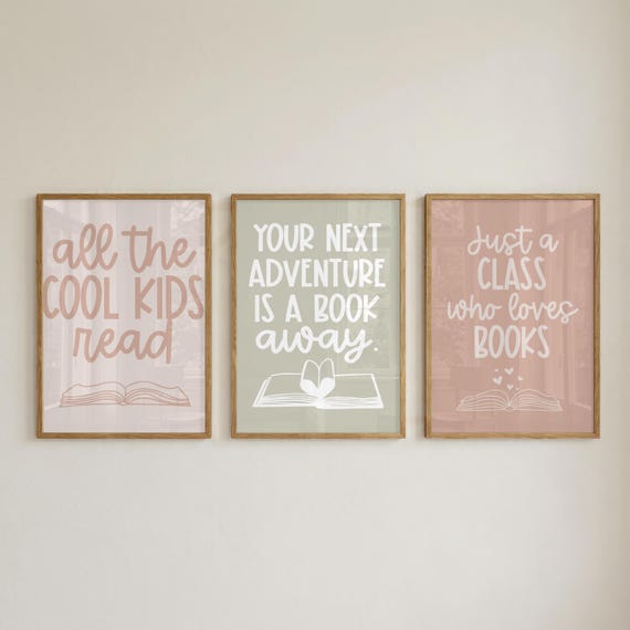 Classroom Printable - Reading Printable - Classroom Library Posters - Book Poster Printable - PDF - Digital Download - Classroom Decor -