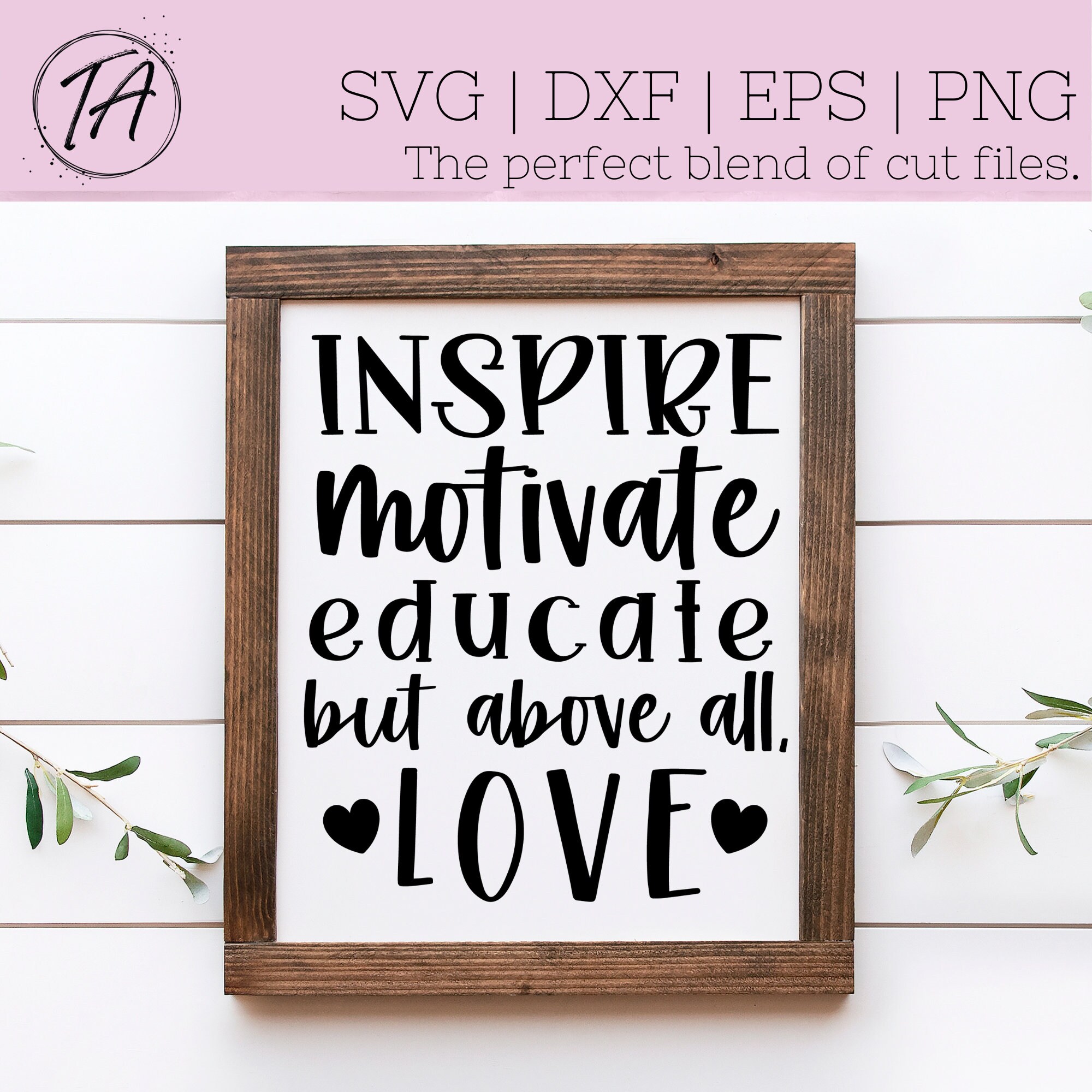 Klasbord svg Klassikaal Citaat svg Liefde wint svg Etsy