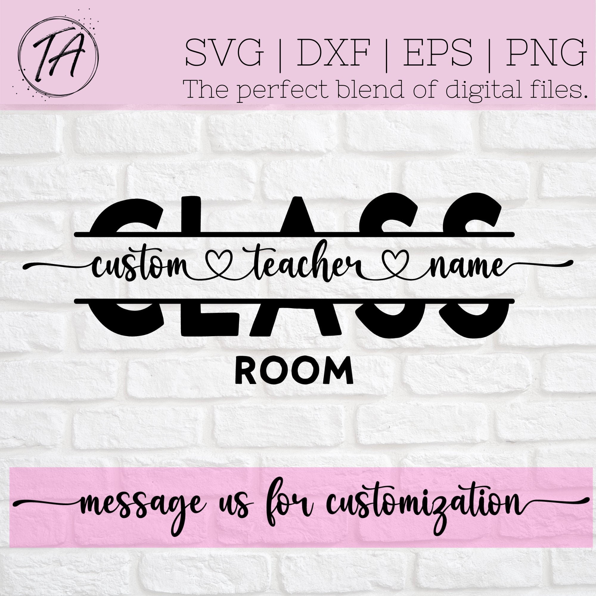 Teacher Monogram Svg Classroom Sign Svg Teacher Name Sign - Etsy Canada