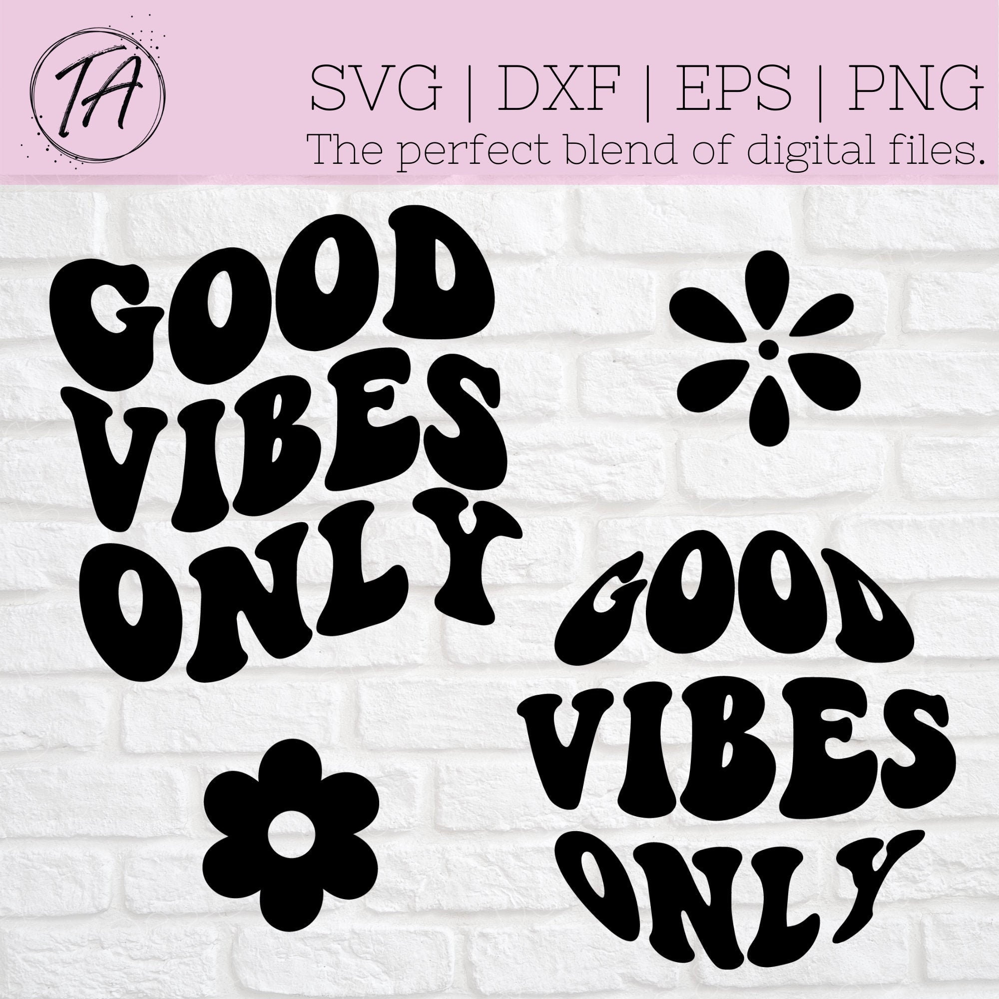 Good Vibes Only Svg Good Vibes Svg Retro Good Vibes Only Svg Retro