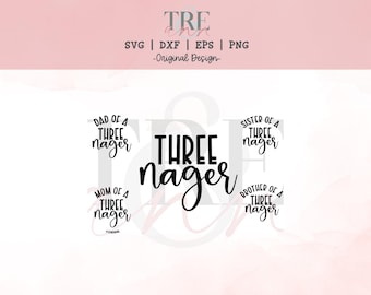 Threenager SVG Bundle - Mommy and Me Shirts, Momlife (Digital Download)