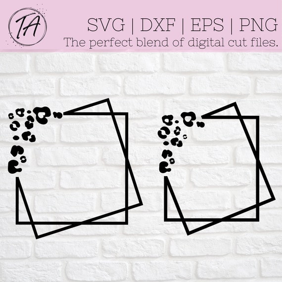 Leopard Print Frame Svg Leopard Frame Svg Square Frame Svg Etsy