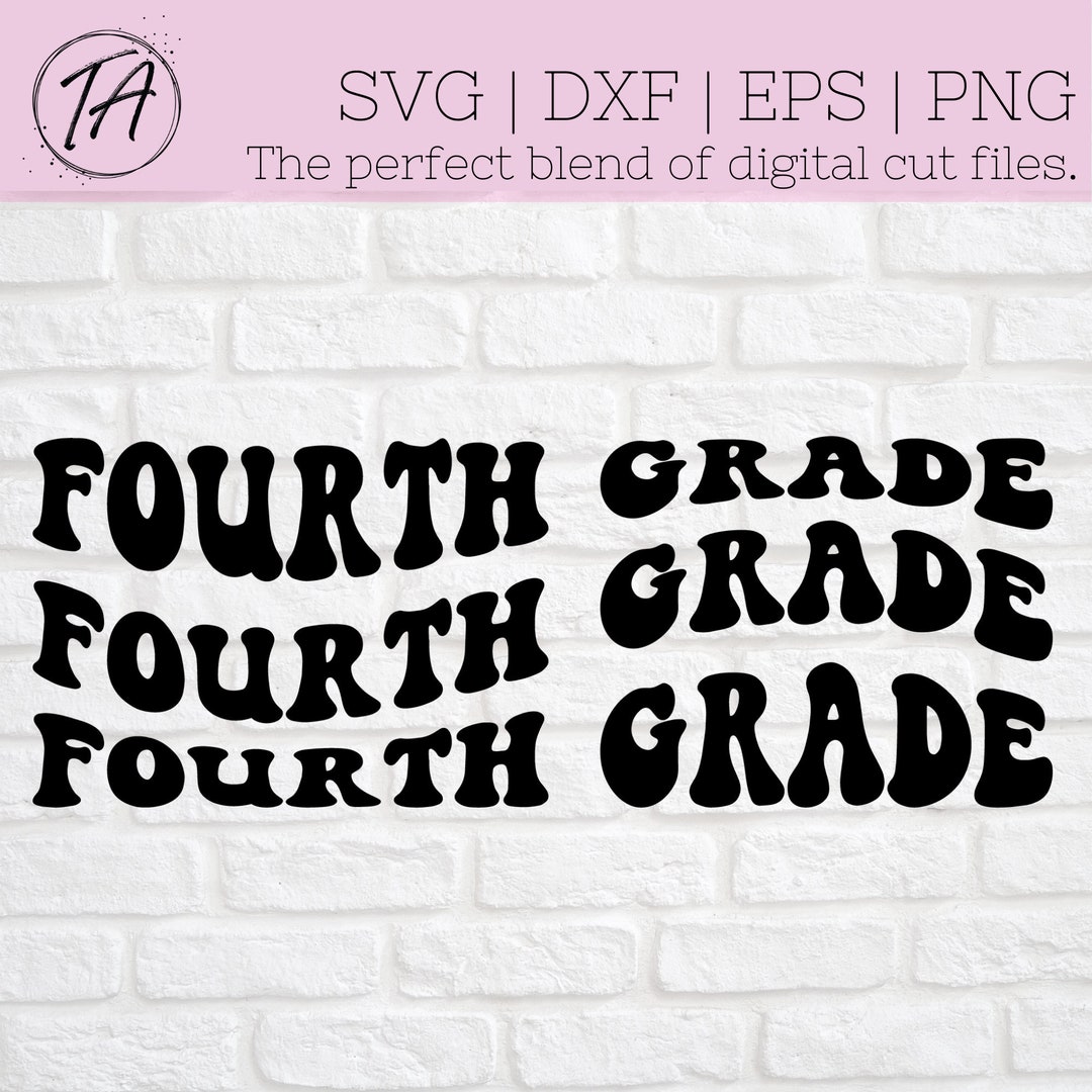 Fourth Grade Svg - Fourth Grade Retro Svg - Grade Four Svg - Back to ...