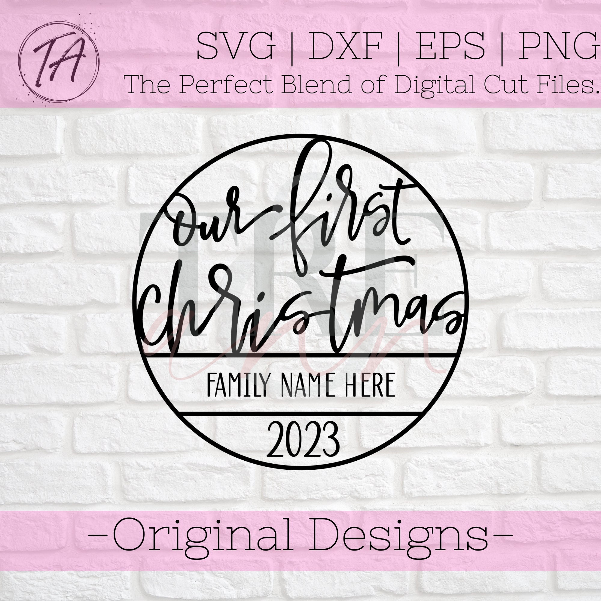 Our First Christmas svg - Our 1st Christmas svg - First Christmas svg - Newlyweds Christmas Ornament svg - Christmas Ornament svg - png eps