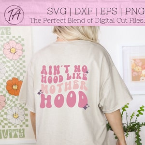 Ain't No Hood like Motherhood svg - Motherhood svg - Mother's Day svg - Retro Mom svg - Motherhood png - Mother's Day png - Retro Mom png image 3