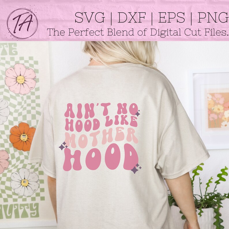Ain't No Hood like Motherhood svg - Motherhood svg - Mother's Day svg - Retro Mom svg - Motherhood png - Mother's Day png - Retro Mom png image 3