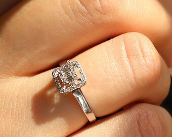 Petite Diamond Ring Etsy