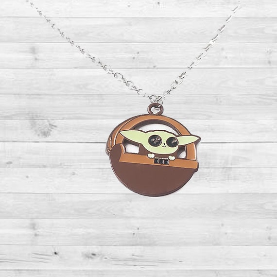 Baby Yoda Baby Yoda Necklace Baby Yoda Star Wars Baby Yoda Etsy