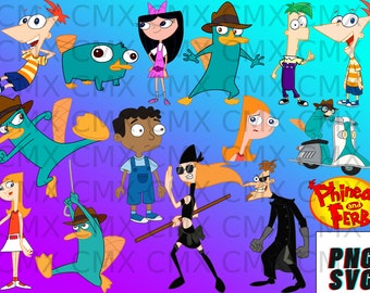 Phineas and Ferb in Svg Png Disney shirt onesie perry cute SVG kids bag 2021 Eps Pdf format Instant download cricut file