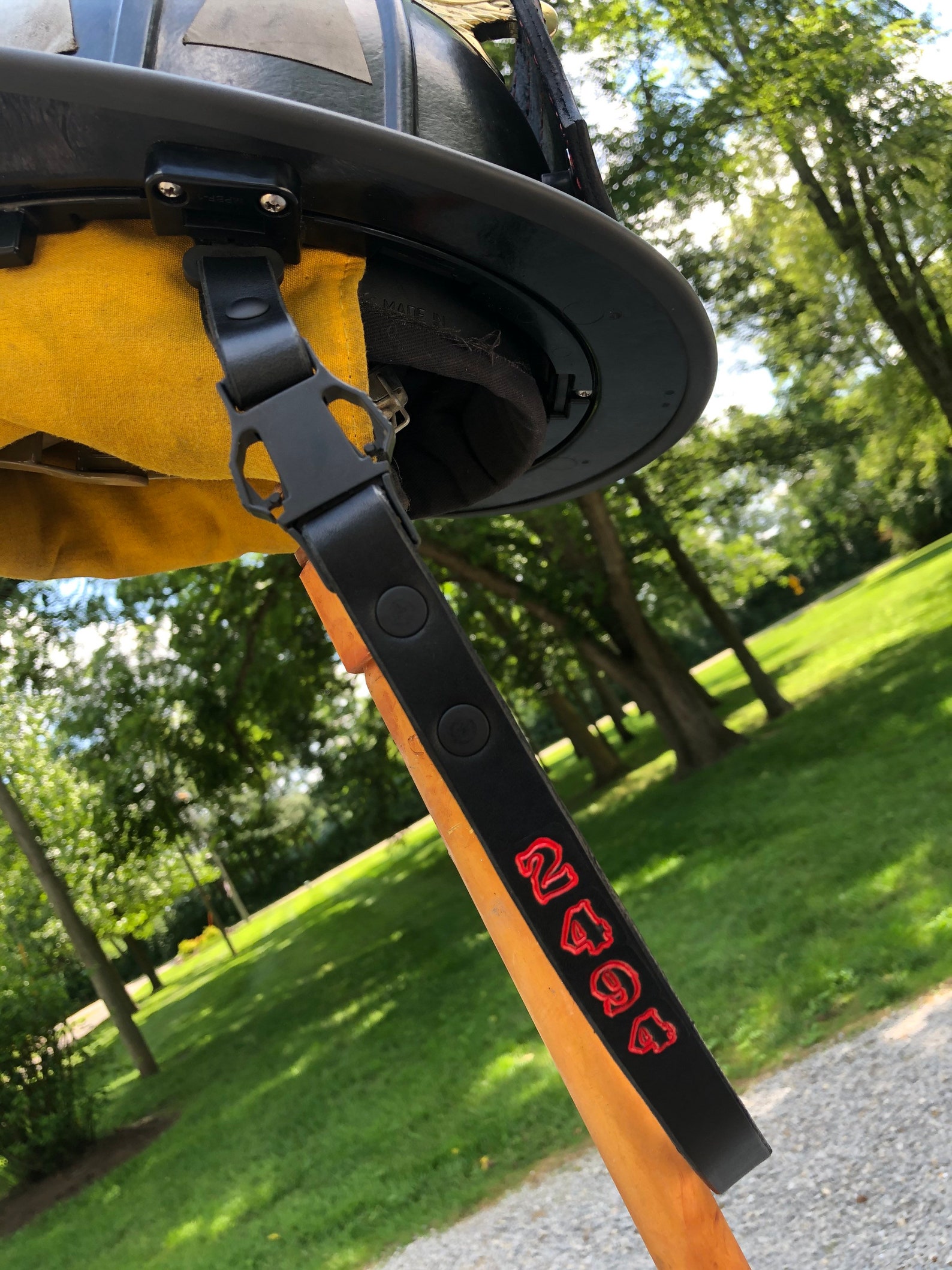 Leather Fire Helmet Strap with Buckle Etsy