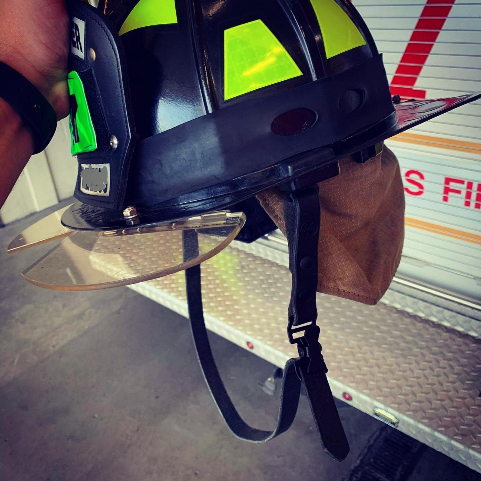 Leather Fire Helmet Strap with Buckle Etsy