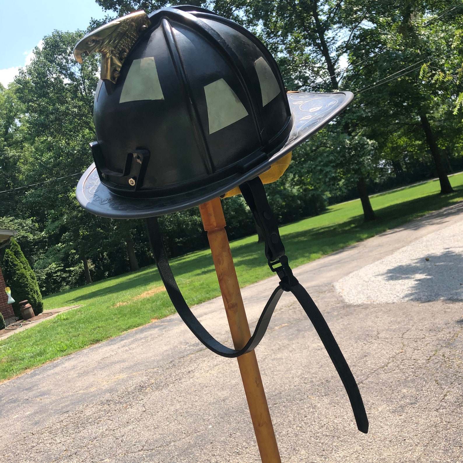 Leather Fire Helmet Strap no Buckle Etsy