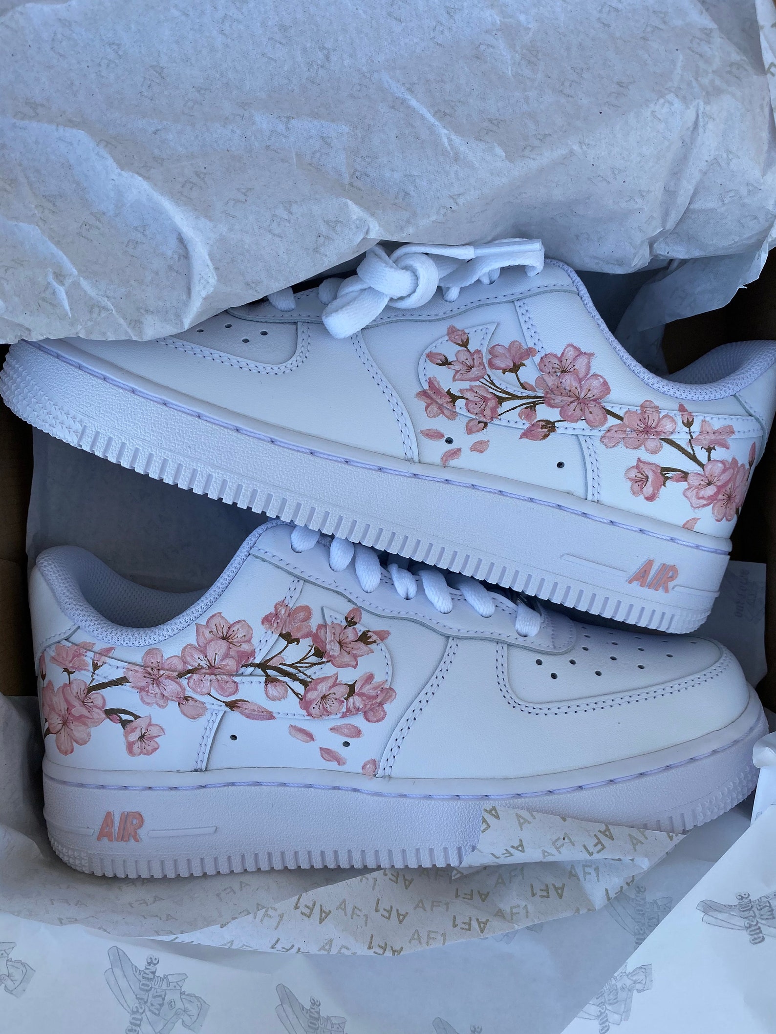 Air force 1 Cherry Blossom Tree Custom Nike Sneakers | Etsy