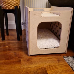 Wooden cat house, Modern cat furniture, Cat cave, Cat furniture, Cat bed