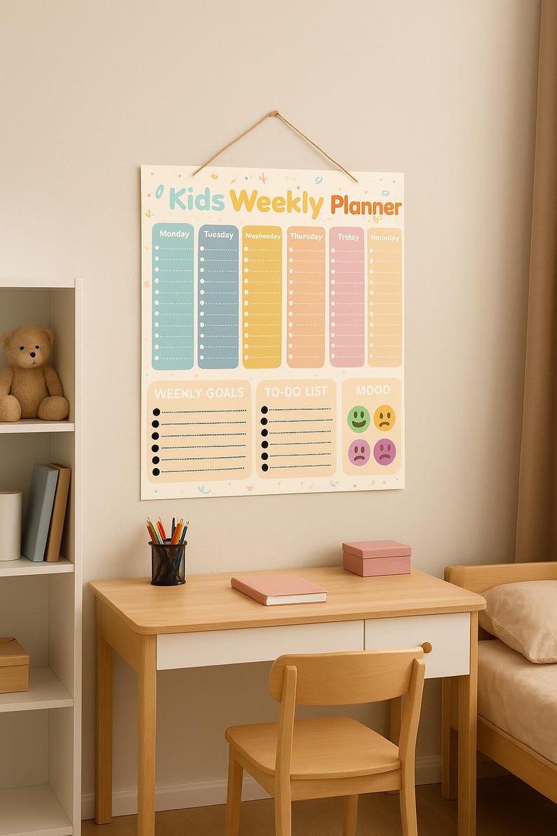 Editable Kids Weekly Planner |printable Homeschool Schedule | Digital ...
