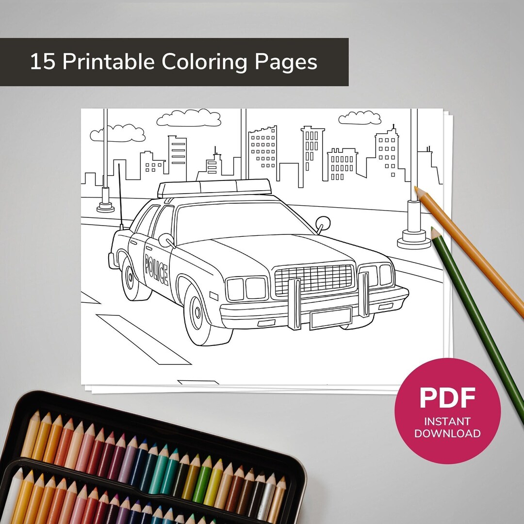 15 Cars, Planes, Ships and Trucks Coloring Book, Transportation ...