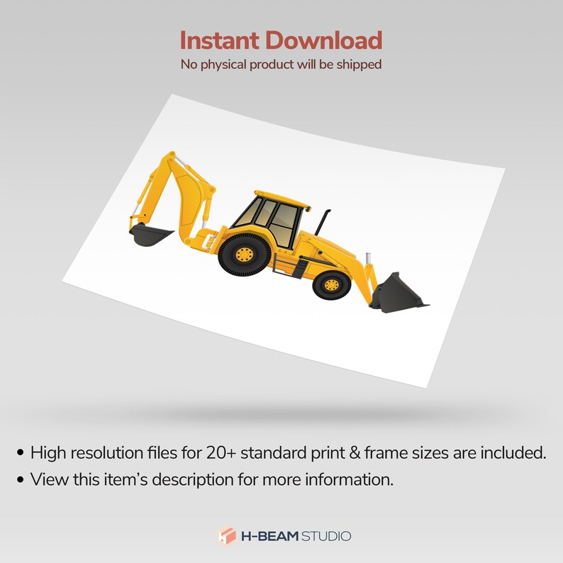 Case Backhoe Deviantart Backhoe Art, Backhoe Print, Truck Print, Boy Room Art, Construction ...