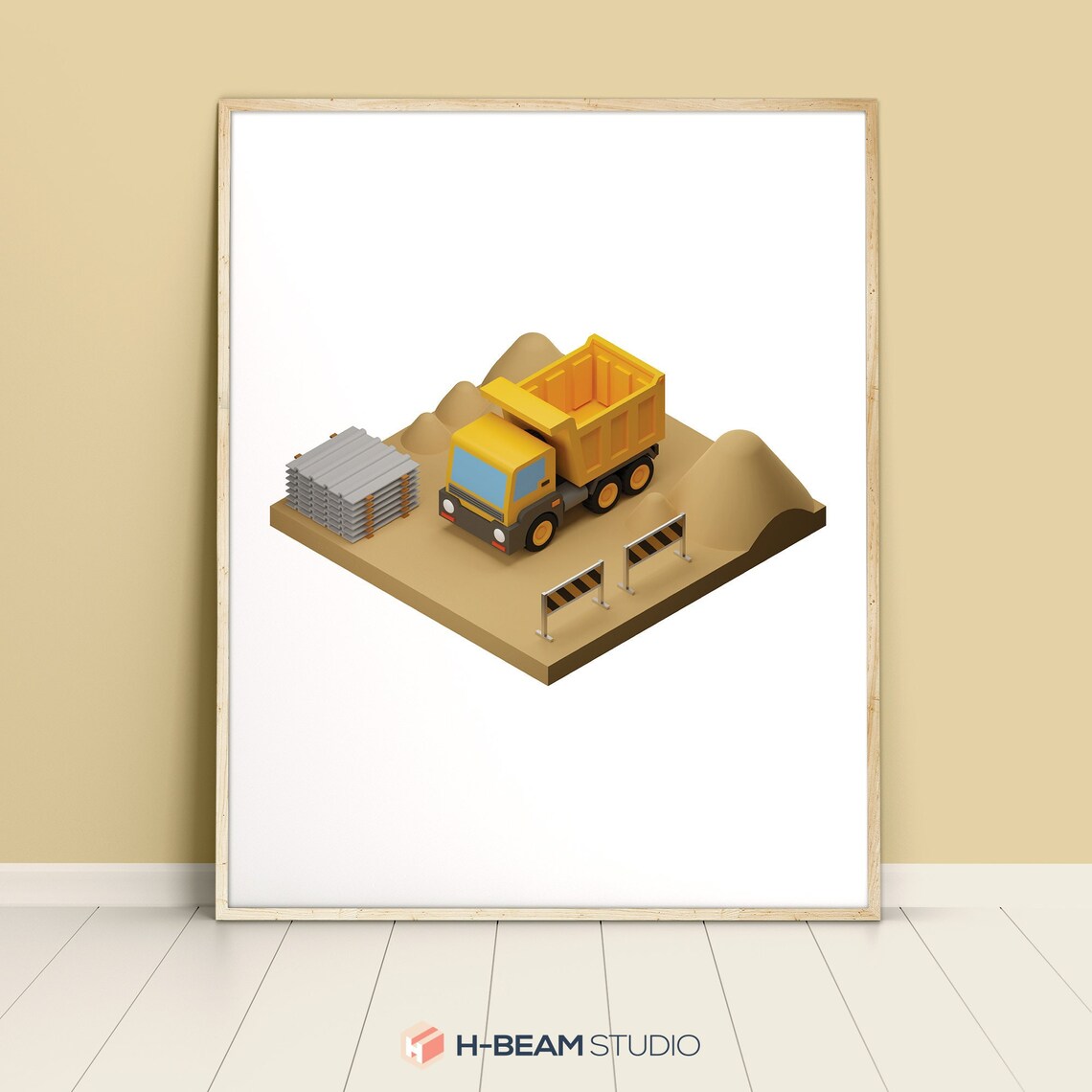 Dump Truck Art Dump Truck Print Truck Print Construction Etsy