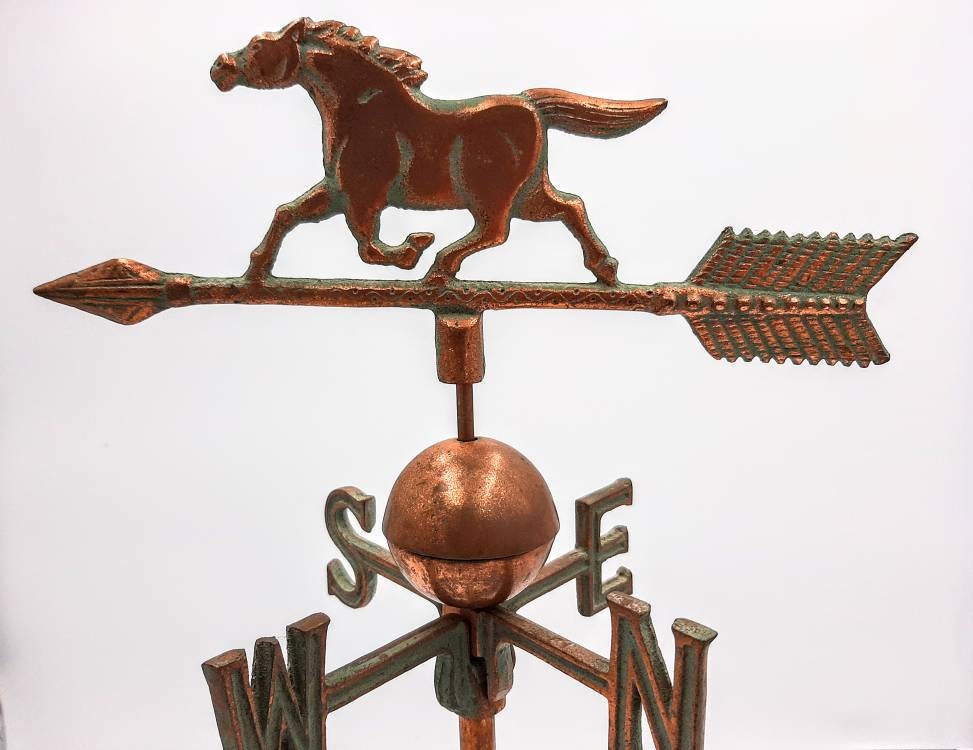 Weathervane Vintage brass and copper horse weathervane Etsy