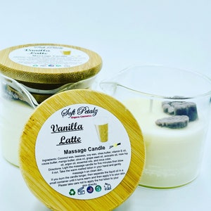 Soft Petalz Vanilla Latte Massage Candle