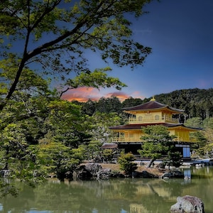 Kinkakuji Temple, Golden Pavillion, Kyoto, Japan, Picture Photograph, Photo Print, Metal Aluminum Print, Fine Art Canvas Print, Wall Decor