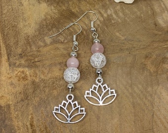 Boucles D’oreilles Créoles Améthyste - Acier Inoxydable Doré - Neuf Avec étiquettes