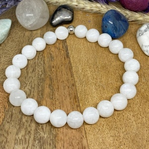 Moonstone bracelet, 8mm pearl, natural stones, lithotherapy jewel, wellness bracelet, semi precious moon stone, Christmas