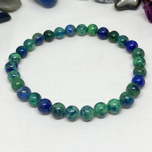 Genuine jade bracelet, 6mm pearl, natural stones, lithotherapy jewelry, wellness bracelet, green semi precious stone, nephrite jade