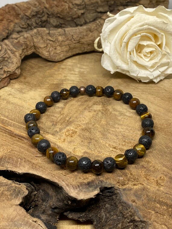 Bracciale In Pietra Naturale Occhio Di Tigre Onice Nero Da 10mm, Bracciale Regolabile Intrecciato A Mano A Doppio Strato, Bracciale In Ematite Da Yoga Da Uomo - Foto 10