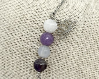 Menopause bracelet, hot flashes, menopause support, natural stones, 6mm beads, 50th birthday gift, Christmas gift