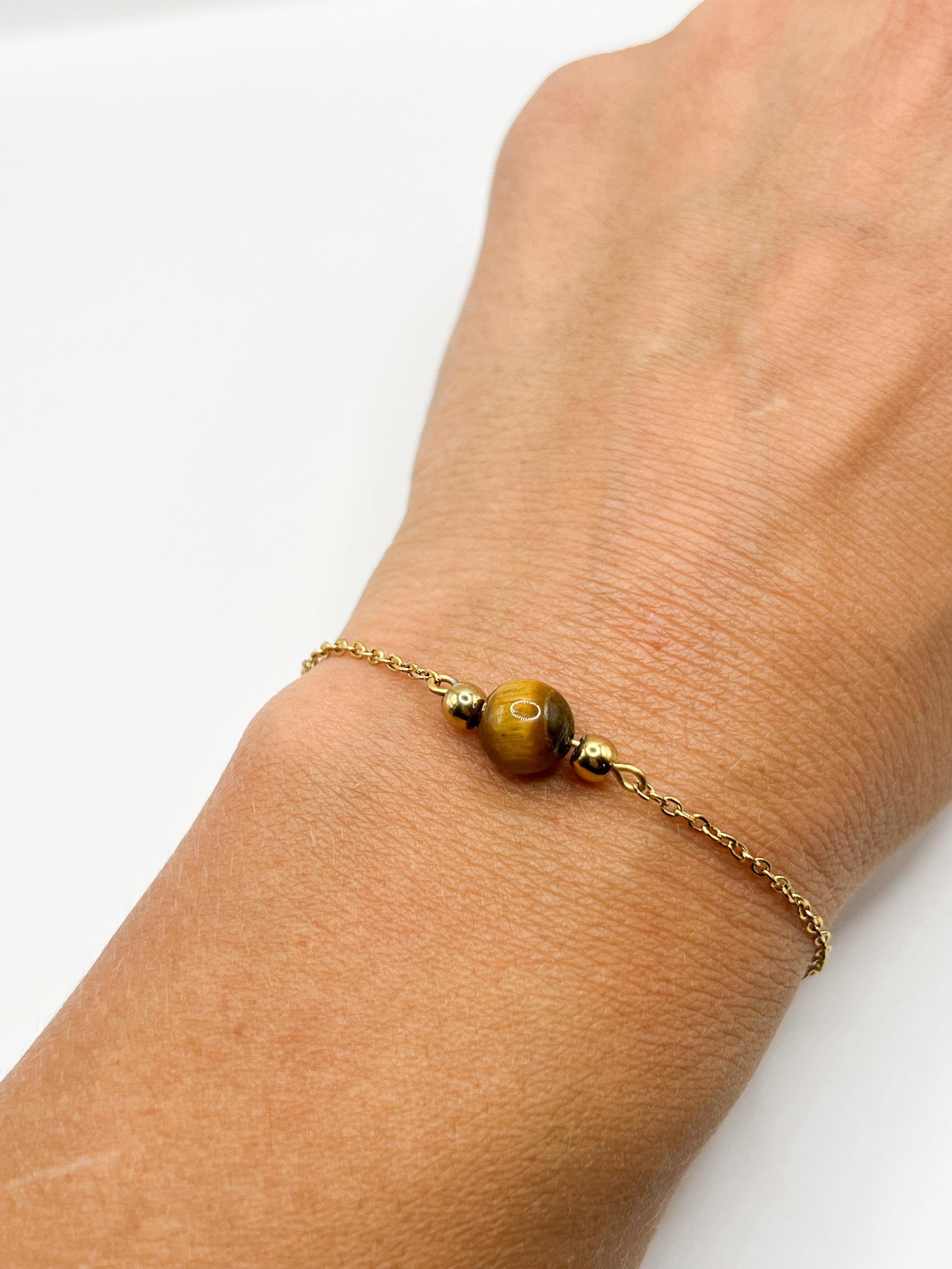 Tiger Eye Bracelet – Natural Stone Jewelry With Stainless Steel 