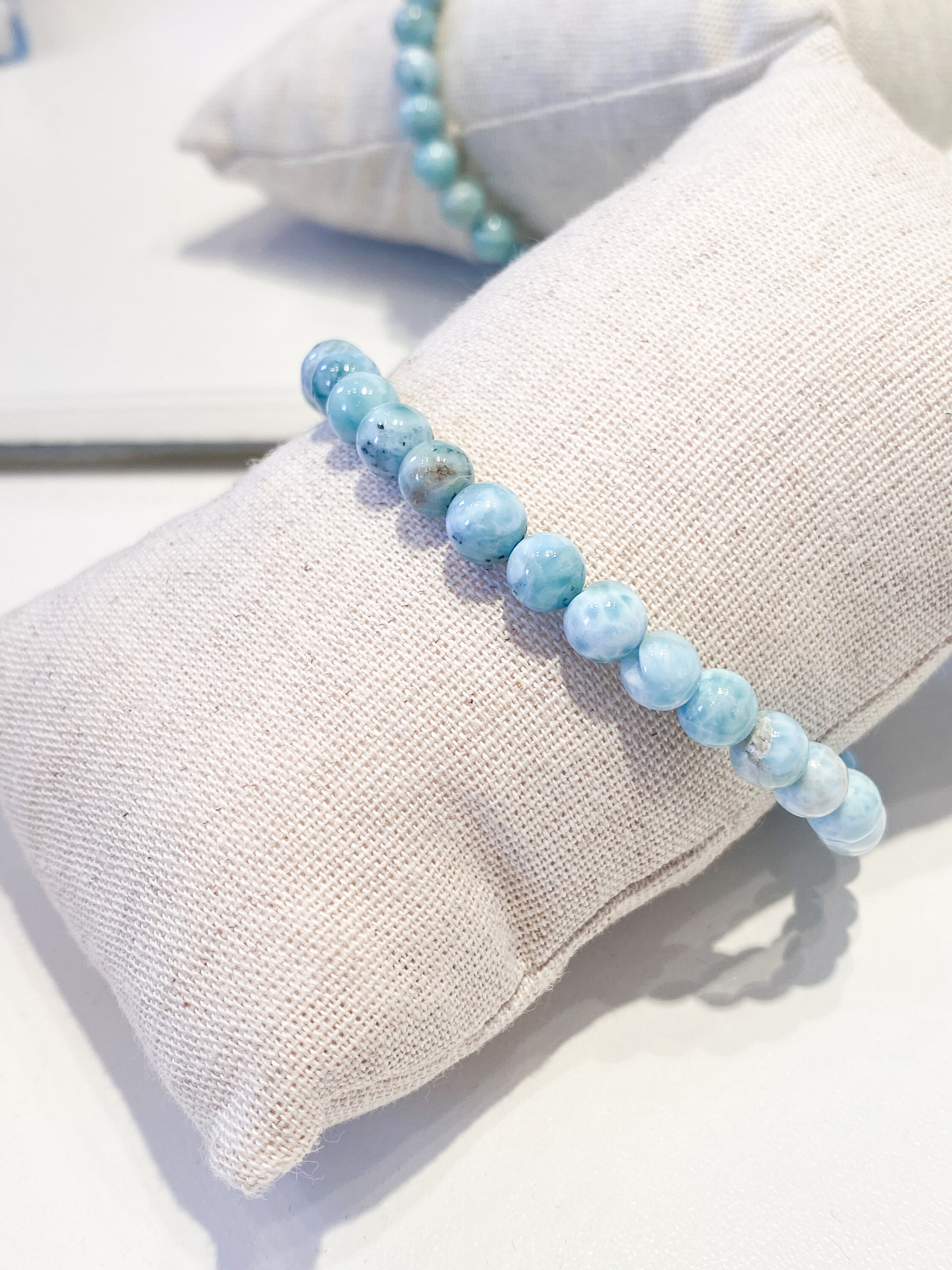 6mmラリマーブレスレット（女性用） – 心安らぐ青い石 | ウェルネス