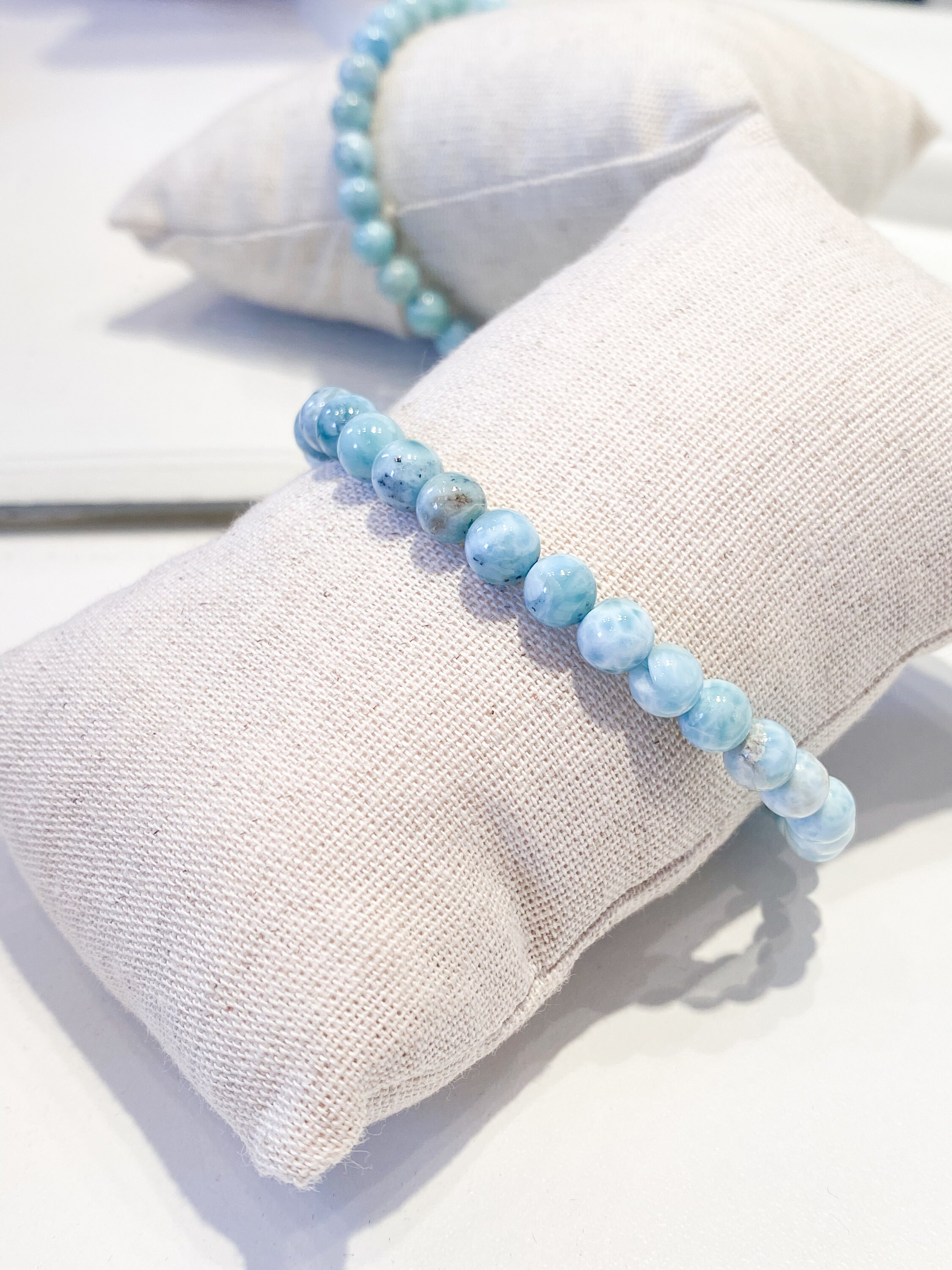 6mmラリマーブレスレット（女性用） – 心安らぐ青い石 | ウェルネス