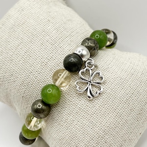 Glücksarmband aus Natursteinen, Glück und Schutz, Lithotherapie-Schmuck, Energiearmband, Spirituelles Geschenk, Handgemacht