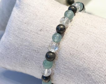 Natural stones bracelet, Aventurine, Citrine, Tiger's eye, lucky jewelry, abundance bracelet, wealth and success bracelet