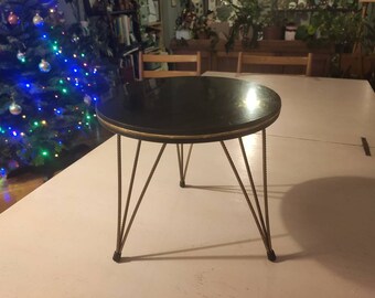 Formica tripod pedestal or side table