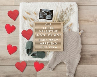 Valentines Pregnancy announcement Digital download, Valentines Neutral Baby announcement Valentines day social media custom gender reveal.