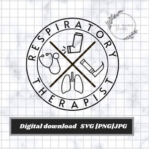 Respiratory therapist emblem SVG | PNG Cricut cut file digital downloald