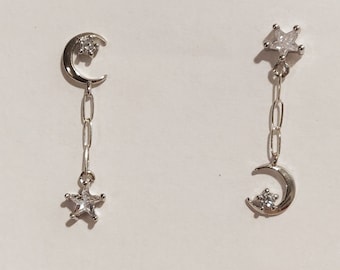 Silver chip earrings 9251000 Rhodi\u00e9 Zirconium Oxyde