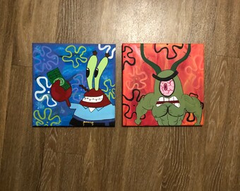 pic Easy Painting Ideas Cartoon Characters cartoon painting etsy