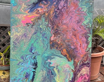 Largest Pour - Acrylic Pour Painting