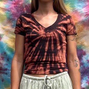 Custom Bleach Tie Dye T-Shirts - Fitted Styles - V-neck or Scoop tank