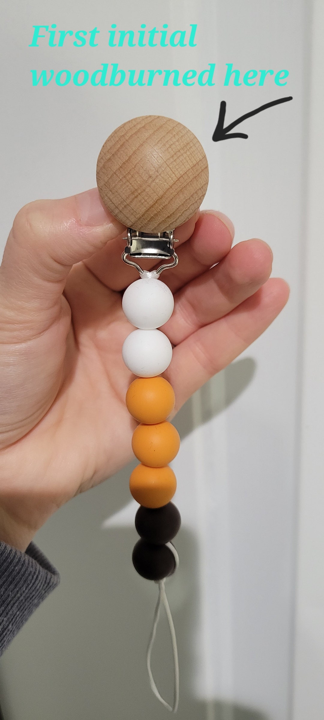 Silicone Bead Pacifier Clip Etsy