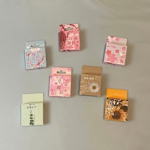 Cherry Blossom Stickers Pack, Retro Flower Stickers, Sakura Stickers, Bullet Journal Stickers, Vintage Stickers,Flower Sticker