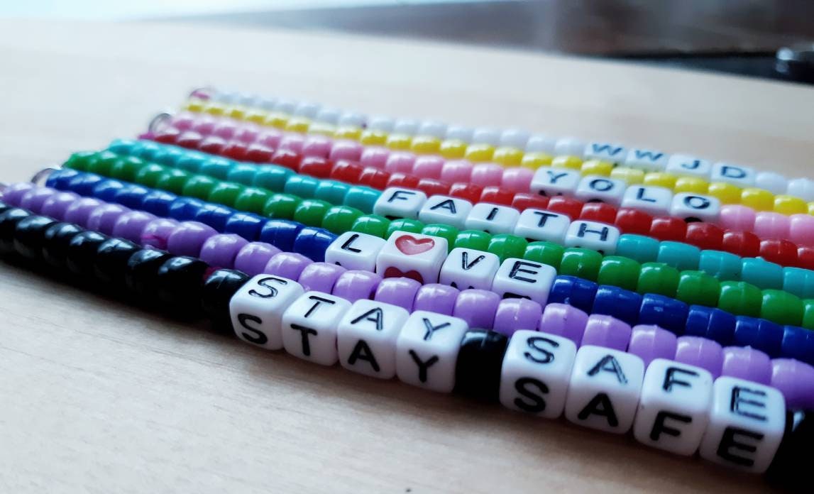 Personalized word bracelets add your name or any words | Etsy