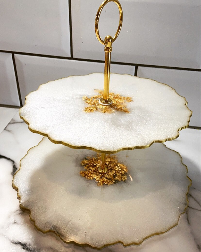 Epoxy Resin Display Cake Stand Etsy