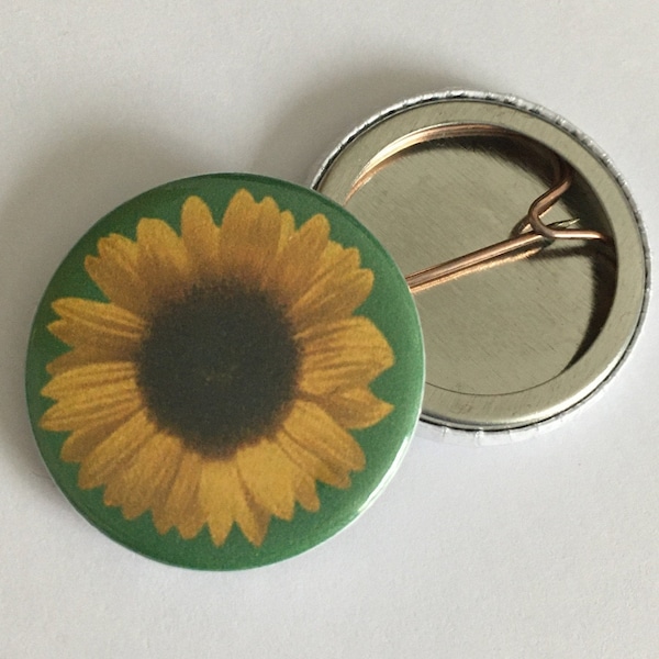 Sunflower  1" Button Badge