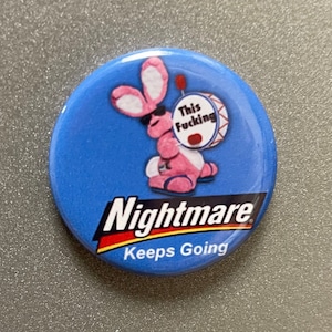 Batterij Bunny Meme One Inch Button Badge