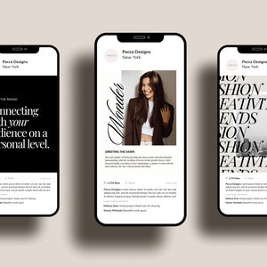 Canva Instagram Templates, Black & White Minimal Social Media Templates ...